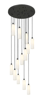 Downtown Urban 13 Light Pendant in Matte Black (405|132BK-B-13P-BK-G434-12WH)
