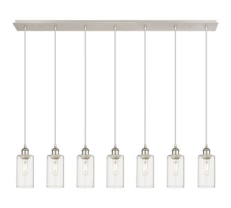 Downtown Urban Seven Light Linear Pendant in Polished Nickel (405|127B-7P-PN-G434-7CL)