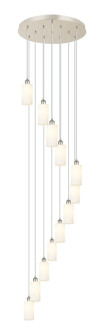 Downtown Urban 12 Light Pendant in Polished Nickel (405|126B-12P-PN-G434-7WH)
