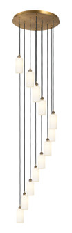 Downtown Urban 12 Light Pendant in Brushed Brass (405|126B-12P-BB-G434-7WH)