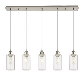 Downtown Urban Five Light Linear Pendant in Brushed Satin Nickel (405|125B-5P-SN-G434-7CL)
