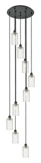 Downtown Urban Nine Light Pendant in Matte Black (405|119B-9P-BK-G434-7DE)