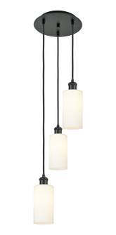 Downtown Urban Three Light Pendant in Matte Black (405|113B-3P-BK-G434-7WH)