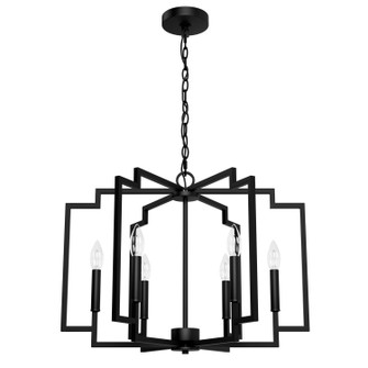 Zoanne Six Light Chandelier in Matte Black (47|45241)