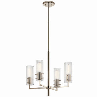 Velestino Four Light Chandelier in Polished Nickel (12|52678PN)
