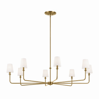 Pallas Eight Light Chandelier in Brushed Natural Brass (12|52521BNB)