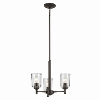 Shailene Three Light Mini Chandelier in Olde Bronze (12|43670OZCLR)