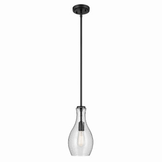 Everly One Light Pendant in Black (12|42456BKCS)