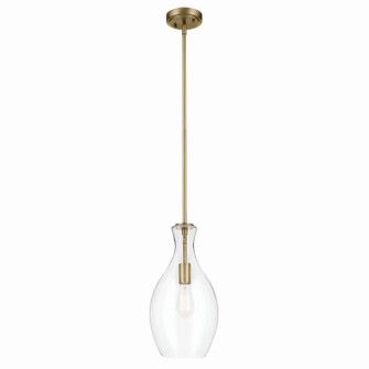 Everly One Light Pendant in Natural Brass (12|42047NBRCS)