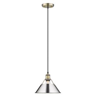 Orwell One Light Pendant in Aged Brass (62|3306-M AB-CH)
