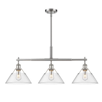 Orwell Three Light Linear Pendant in Pewter (62|3306-LP PW-CLR)