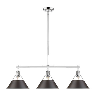 Orwell Three Light Linear Pendant in Chrome (62|3306-LP CH-RBZ)