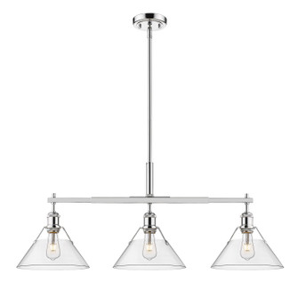 Orwell Three Light Linear Pendant in Chrome (62|3306-LP CH-CLR)