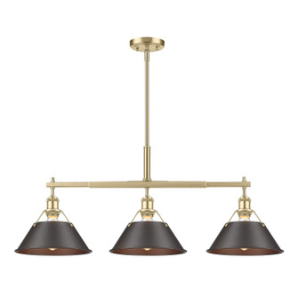 Orwell Three Light Linear Pendant in Brushed Champagne Bronze (62|3306-LP BCB-RBZ)