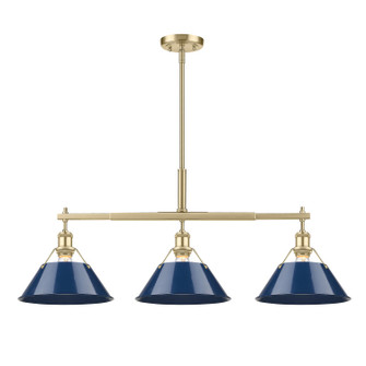 Orwell Three Light Linear Pendant in Brushed Champagne Brass (62|3306-LP BCB-NVY)
