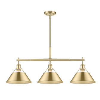 Orwell Three Light Linear Pendant in Brushed Champagne Brass (62|3306-LP BCB-BCB)