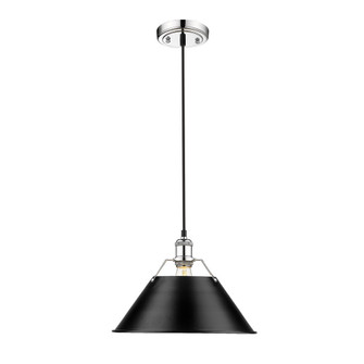 Orwell One Light Pendant in Chrome (62|3306-L CH-BLK)