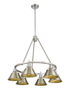 Orwell Six Light Chandelier in Pewter (62|3306-6 PW-AB)