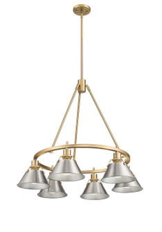 Orwell Six Light Chandelier in Brushed Champagne Brass (62|3306-6 BCB-PW)