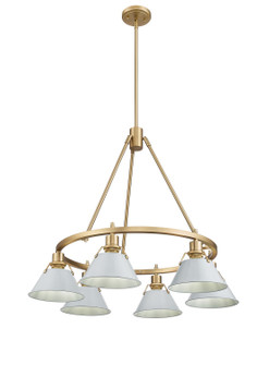Orwell Six Light Chandelier in Brushed Champagne Brass (62|3306-6 BCB-DB)