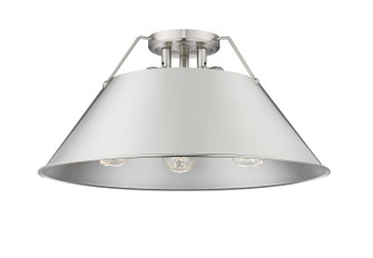 Orwell Three Light Flush Mount in Pewter (62|3306-3FM PW-PW)