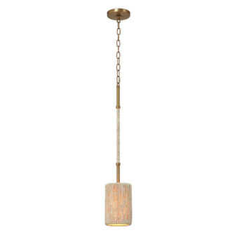 Abaca One Light Mini Pendant in Brushed Gold (45|32575/1)