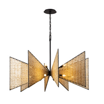 Machina 16 Light Chandelier in Matte Black/Sulihiya (137|379C16MBS)