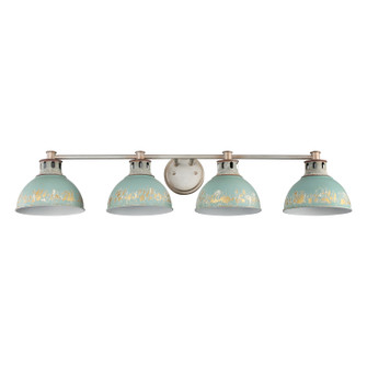 Kinsley Four Light Bath Vanity in Aged Galvanized Steel (62|0865-BA4 AGV-TEAL)
