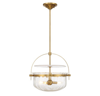 Denmar Four Light Convertible Semi-Flush/Pendant in Warm Brass (51|6-4723-4-322)