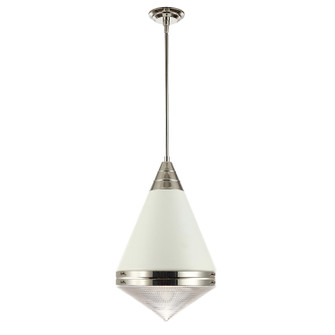 Hargreaves One Light Pendant in White / Polished Nickel (16|10396PRWTPN)