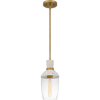 Quoizel Piccolo Pendant One Light Mini Pendant in Aged Brass (10|QPP6189AB)