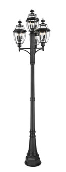 Westover Three Light Outdoor Post Mount Fixture in Black (224|580PHB-4-564P-BK) Westover Three Light Outdoor Post Mount Fixture in Black (224|580PHB-4-564P-BK)