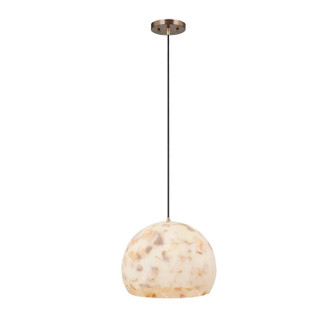 Alabaster Rocks! One Light Pendant in Brushed Brass (102|ALR-6533-BRSS)