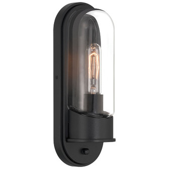 Magnolia One Light Outdoor Wall Mount in Black (18|20320MG-BL/CLR)