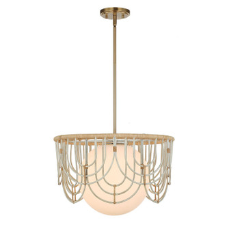 Arches One Light Pendant in Warm Brass And Antique White (52|21605)