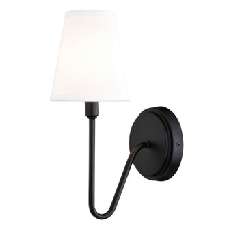 Briar One Light Wall Sconce in Matte Black (63|W0474)