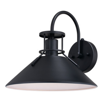 Canton One Light Outdoor Wall Mount in Matte Black and White (63|T0748)