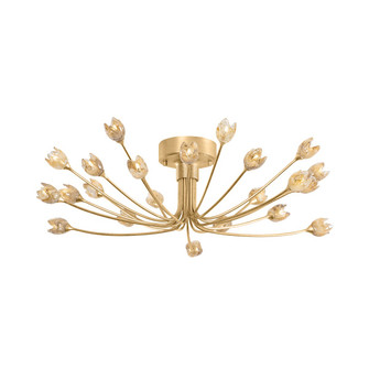 Falkirk 22 Light Semi Flush Mount in Vintage Gold Leaf (70|5422-VGL)