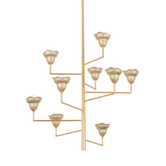 Alora Nine Light Chandelier in Vintage Gold Leaf/Gilded Ivory (70|1289-VGL/GLI)