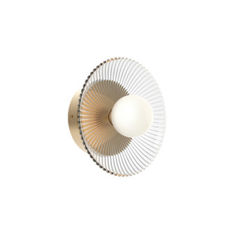 Hera LED Wall/Vanity in Brushed Gold/Clear Ribbed Glass (452|WV417510BGCR-UNV)