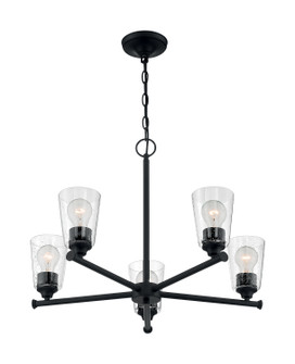 Bransel Five Light Chandelier in Matte Black (72|60-7285)