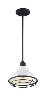 Newbridge One Light Pendant in Gloss White / Black (72|60-7023)