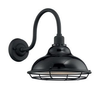 Newbridge One Light Outdoor Wall Mount in Gloss Black / Silver (72|60-7002)
