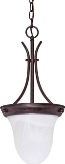 Alabaster Glass Bell One Light Pendant in Old Bronze (72|60-395)