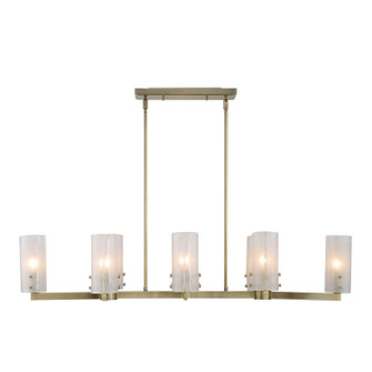 Mistie Eight Light Linear Chandelier in Antique Brass (52|21392)