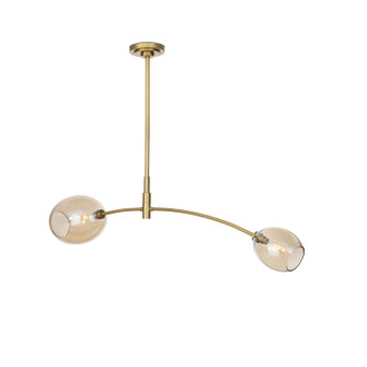 Artemis Two Light Pendant in Natural Brass (400|16-1525NB-CHAM)