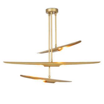 Concorde Six Light Chandelier in Natural Brass (400|16-1081NB)