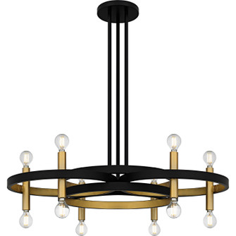 Winsland 12 Light Chandelier in Matte Black (10|WID5030MBK)