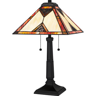 Tiffany Two Light Table Lamp in Matte Black (10|TF6816MBK)