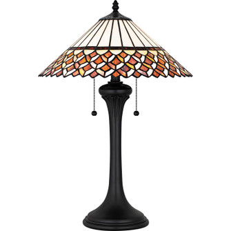Tiffany Two Light Table Lamp in Matte Black (10|TF6815MBK)
